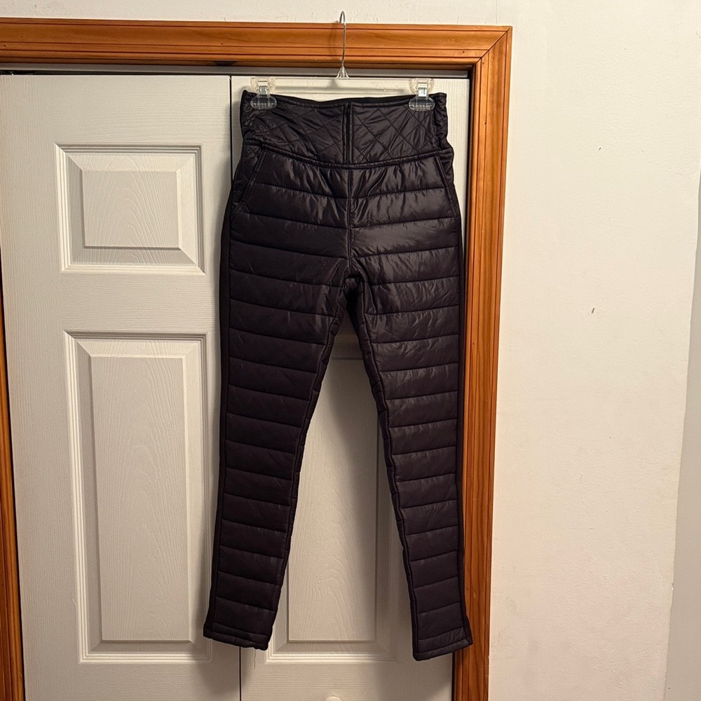 Black Quilted Puffer Pants